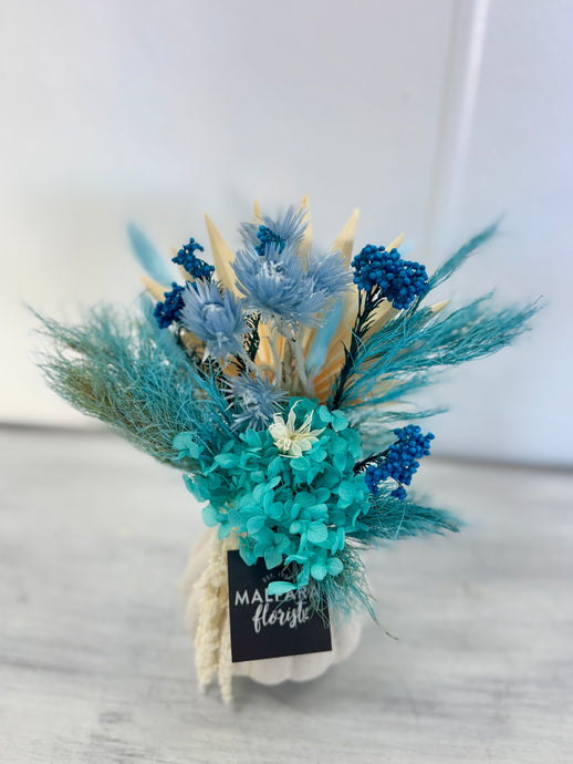 Cool blues - dried arrangement