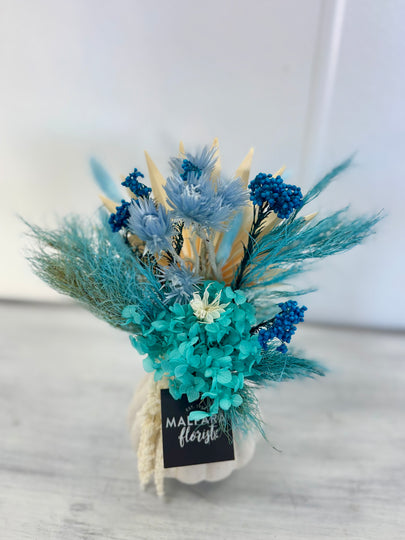 Cool blues - dried arrangement