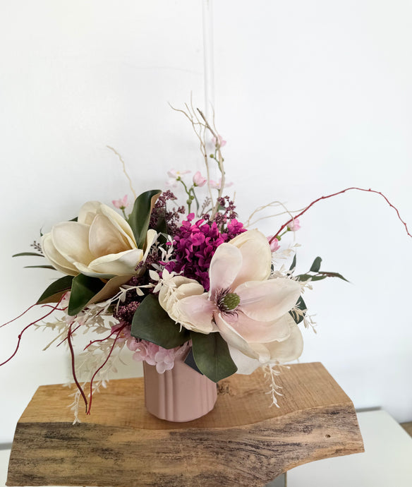 Faux arrangement pink & fuchsia