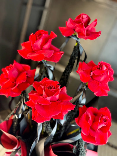 Ella - 6 red rose arrangement