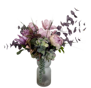 Faux arrangement purple & green