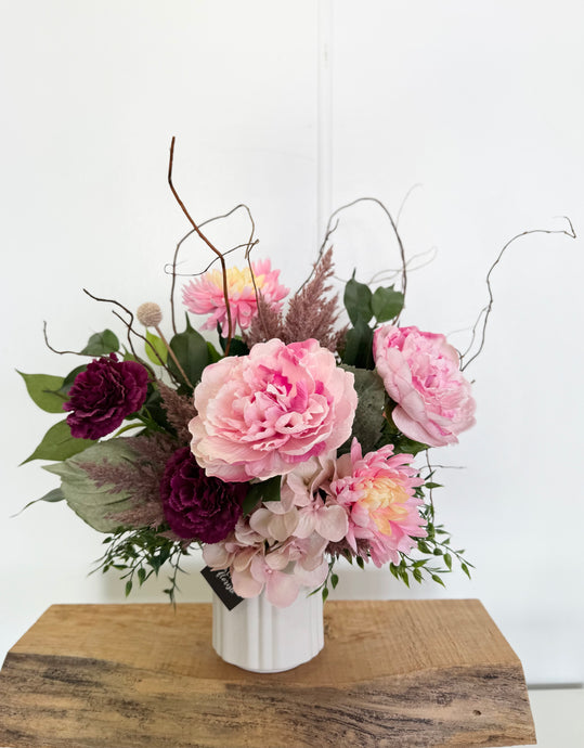 Faux arrangement pink & fuchsia