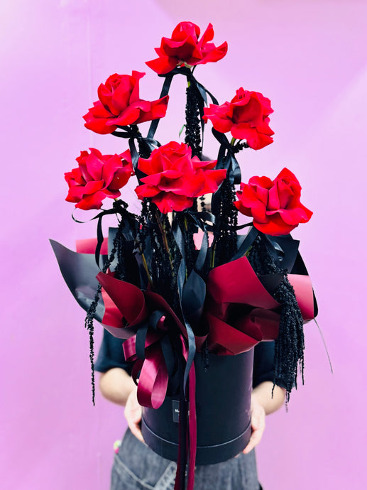 Ella - 6 red rose arrangement