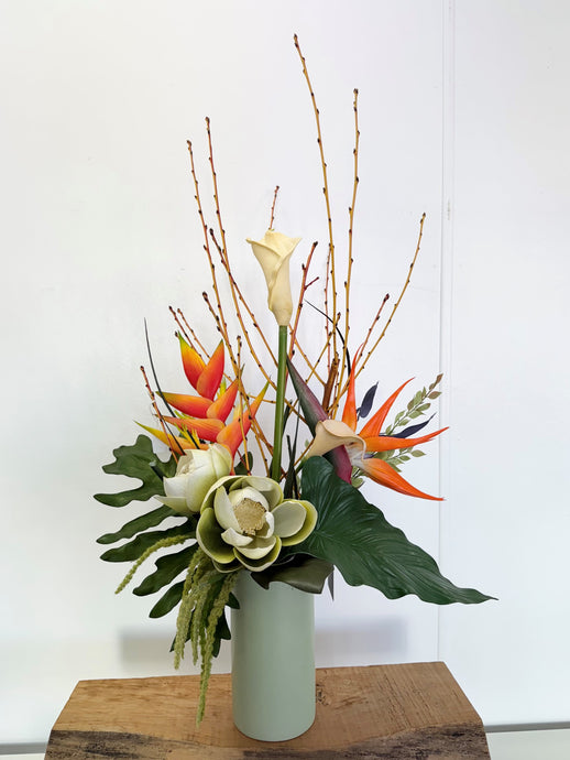 Faux tropical arrangement