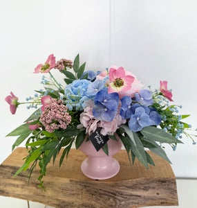Faux arrangement pink & blue