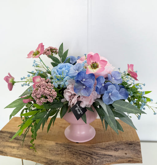 Faux arrangement pink & blue