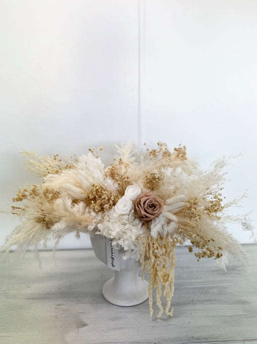 Medium cream and beige dried arrangement