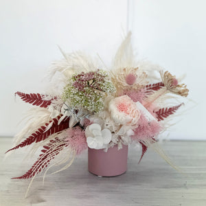 Pretty in pink dried arrangement