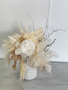 Nude neutrals dried and preserved arrangement