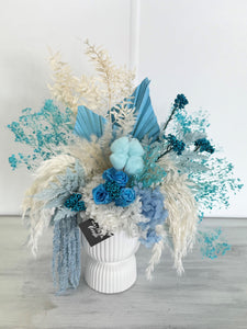 Baby Blues dried and preserved arrangement