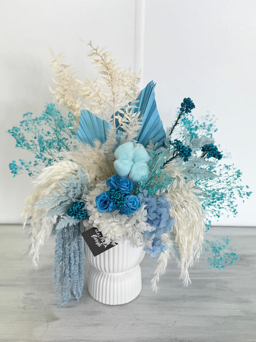 Baby Blues dried and preserved arrangement