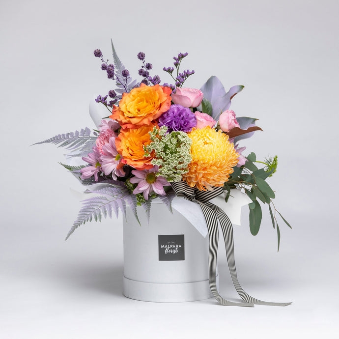 Hat Box Arrangement - Florist Choice